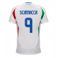 Echipament fotbal Italia Gianluca Scamacca #9 Tricou Deplasare European 2024 maneca scurta